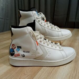 Converse GSB Pro Leather Hi Kids Sneaker‎ Sz 6 White Lace Up 272446C